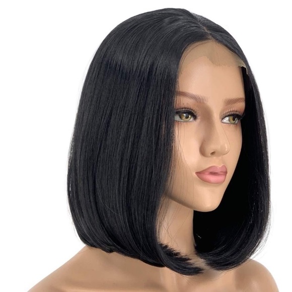 ?AILAE 14” BLACK STRAIGHT BOB LACE FRONT WIG*NWT* main image 7